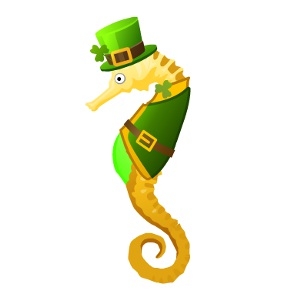 Green Irish Seahorse